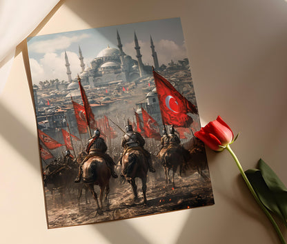 Affiche Janissaires Ottomans – Impression Chute de Constantinople