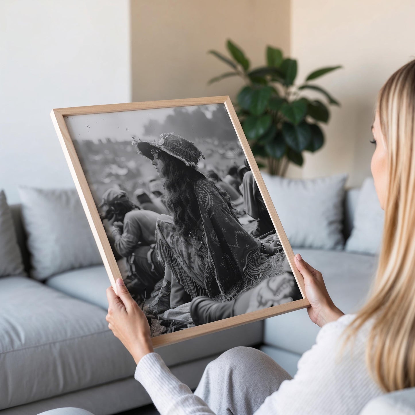 Affiche Vintage Woodstock – Poster Art Musical Hippie Rétro