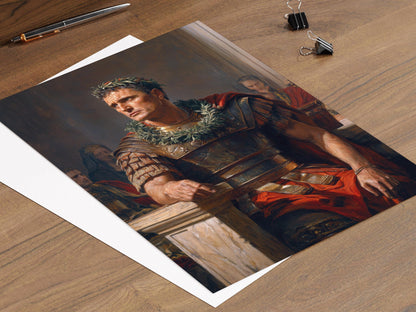 Affiche César Auguste – Poster Art Déco de l'Empereur Romain