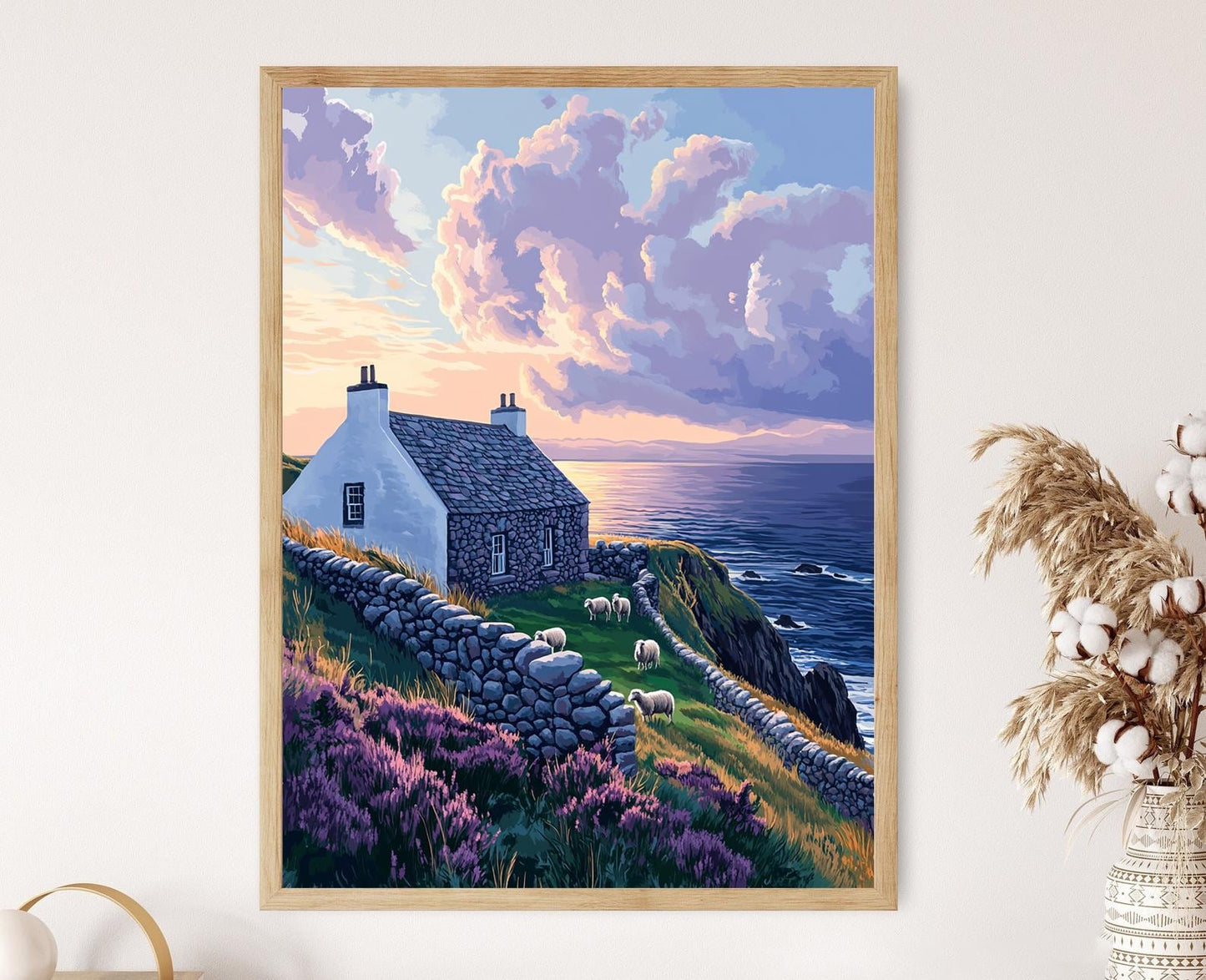 Affiche Écosse Traditionnelle – Poster Art Côtière des Orcades