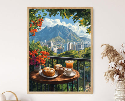 Affiche Pan Dulce – Art Culinaire Mexicain avec Vue de Monterrey