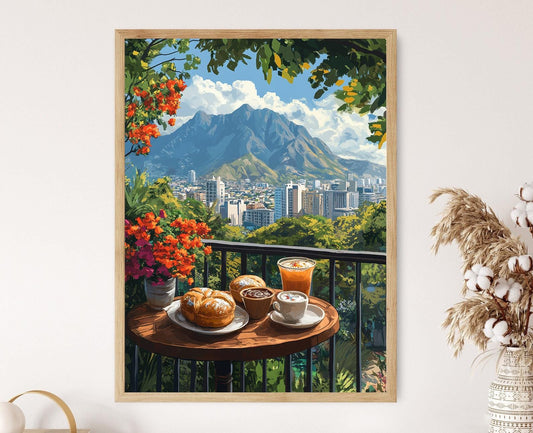 Affiche Pan Dulce – Art Culinaire Mexicain avec Vue de Monterrey