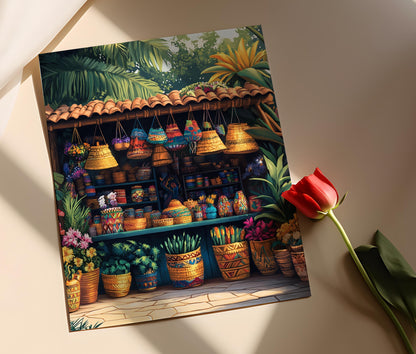 Affiche Molas Panaméennes – Poster Illustratif de l'Artisanat Local