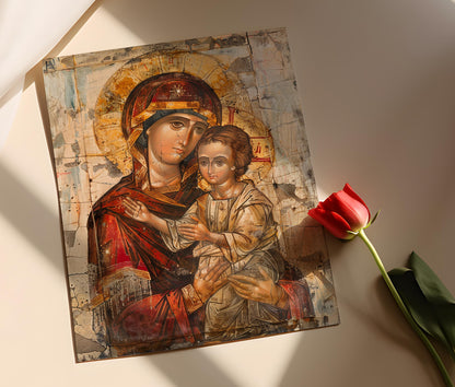 Affiche Icone Byzantine – Tirage d'Art Religieux Orthodoxe