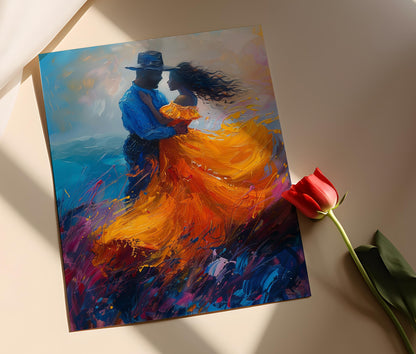 Affiche Bomba et Plena – Peinture culturelle portoricaine en danse