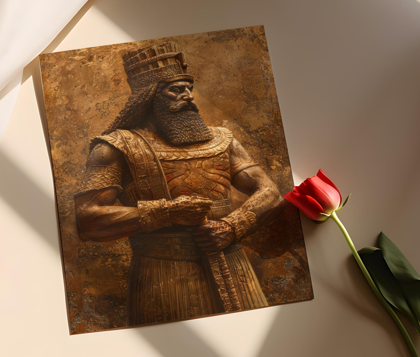 Affiche Roi Sumérien Fier – Art Mesopotamien à Accrocher