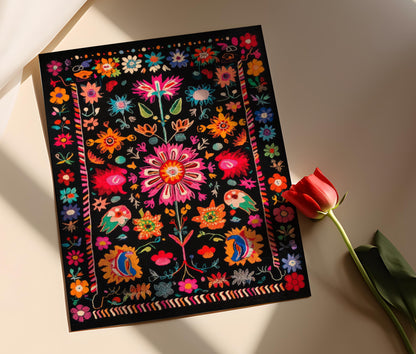 Affiche Folklore Maramureș – Poster Motif Art Populaire Roumain