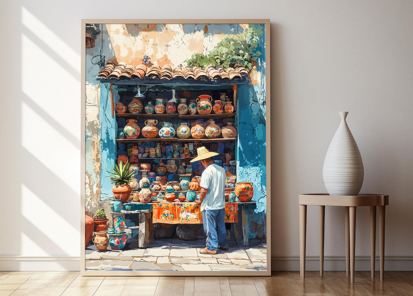 Affiche San Salvador – Illustration Artisanale de Poterie et Décorations