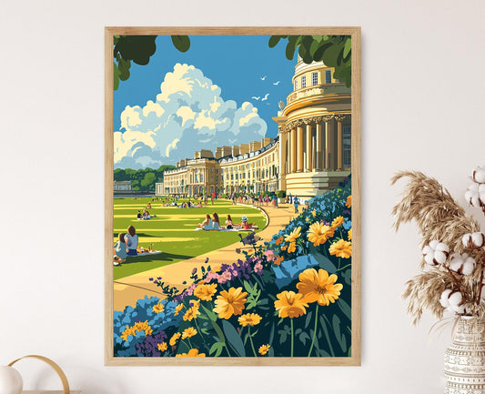 Affiche Architecture Géorgienne – Poster Royal Crescent à Bath