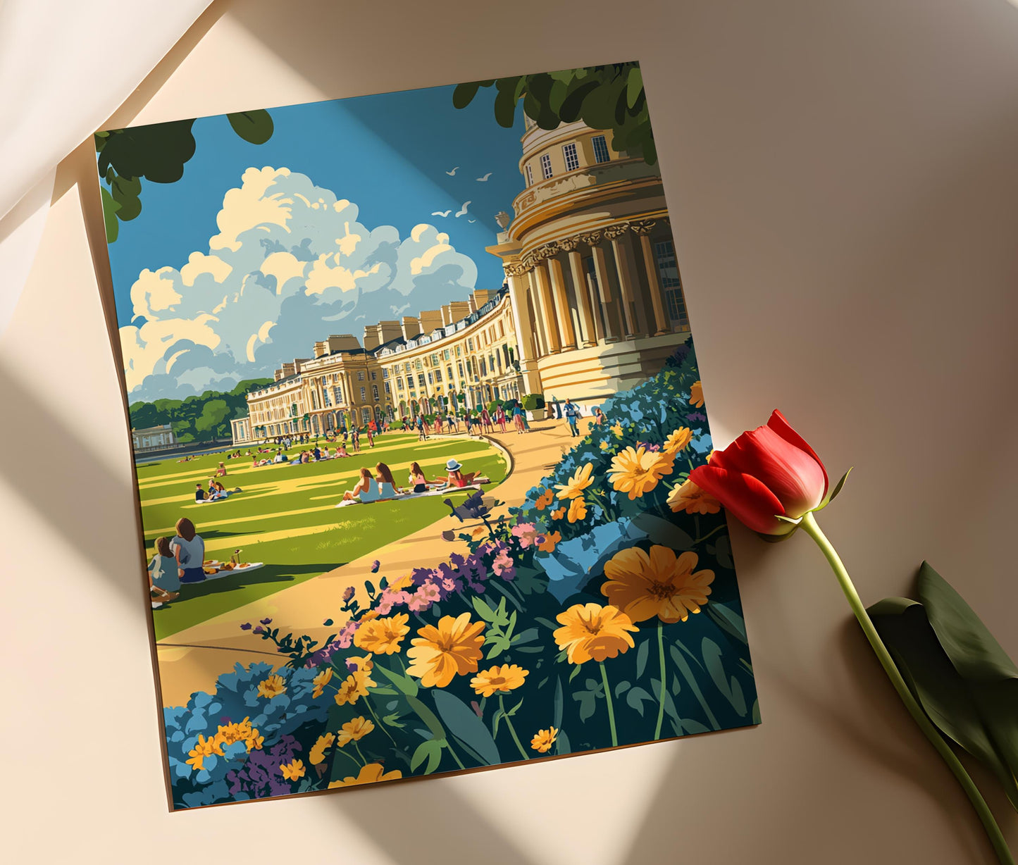 Affiche Architecture Géorgienne – Poster Royal Crescent à Bath