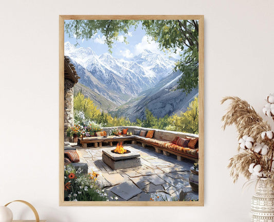 Affiche Skardu - Poster illustration du Gilgit-Baltistan