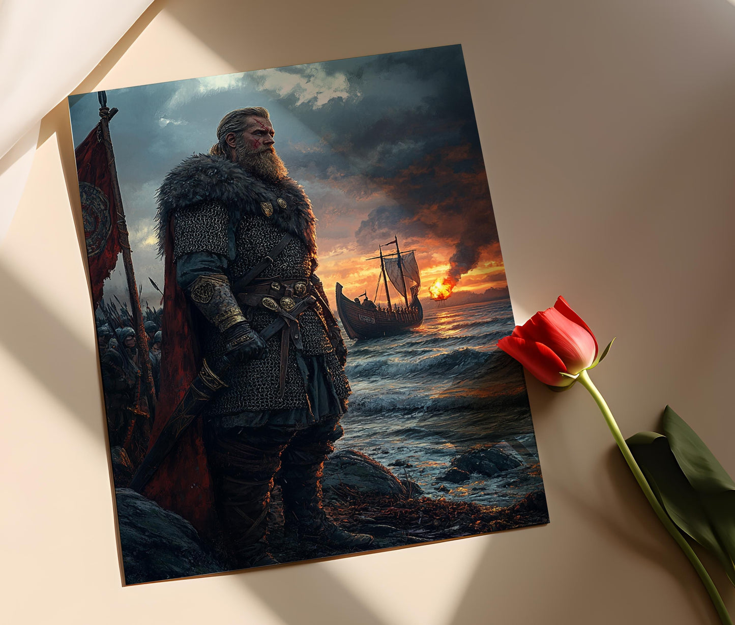 Affiche Alfred le Grand – Poster Art Historique de l'Ère Viking