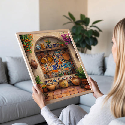 Affiche Carreaux de Mosaïque Libanaise – Poster Art Déco Géométrique