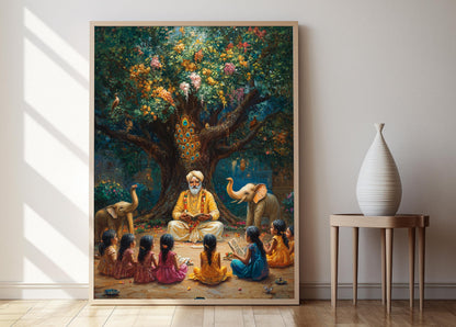 Affiche Contes Gujarati – Poster Art Folklorique et Héritage Culturel