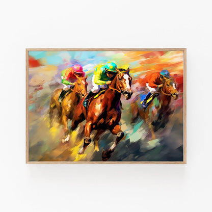 Affiche Équestre Élégante – Impression Artisanale pour Salon, Cadeau Passionné