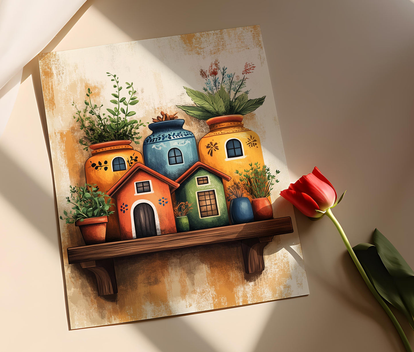 Affiche Jarres d'Épices Porto-Ricaines – Poster Décor Traditionnel des Caraïbes