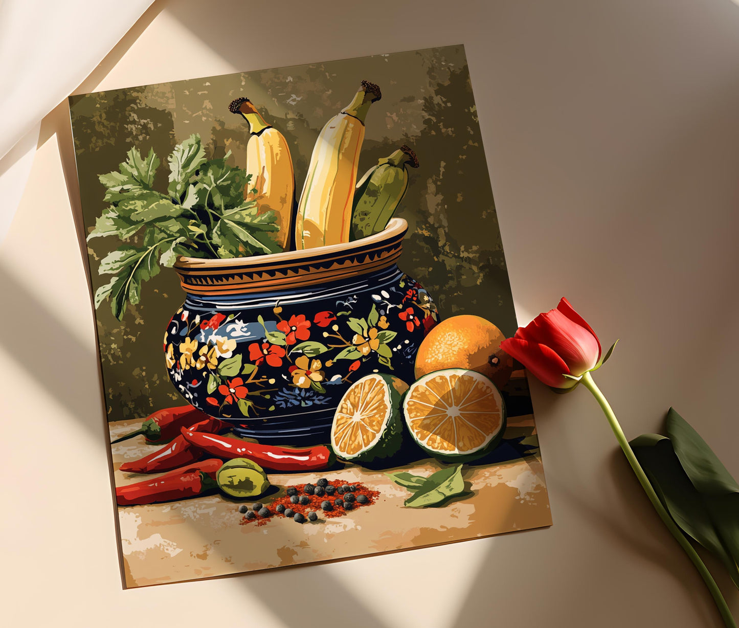 Affiche Paila Portoricaine – Poster en Céramique avec Design de Plantain