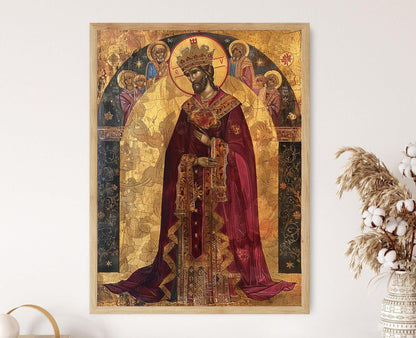 Affiche Constantin VI – Impression Icone Byzantin, Art Spirituel pour Décor de Prière