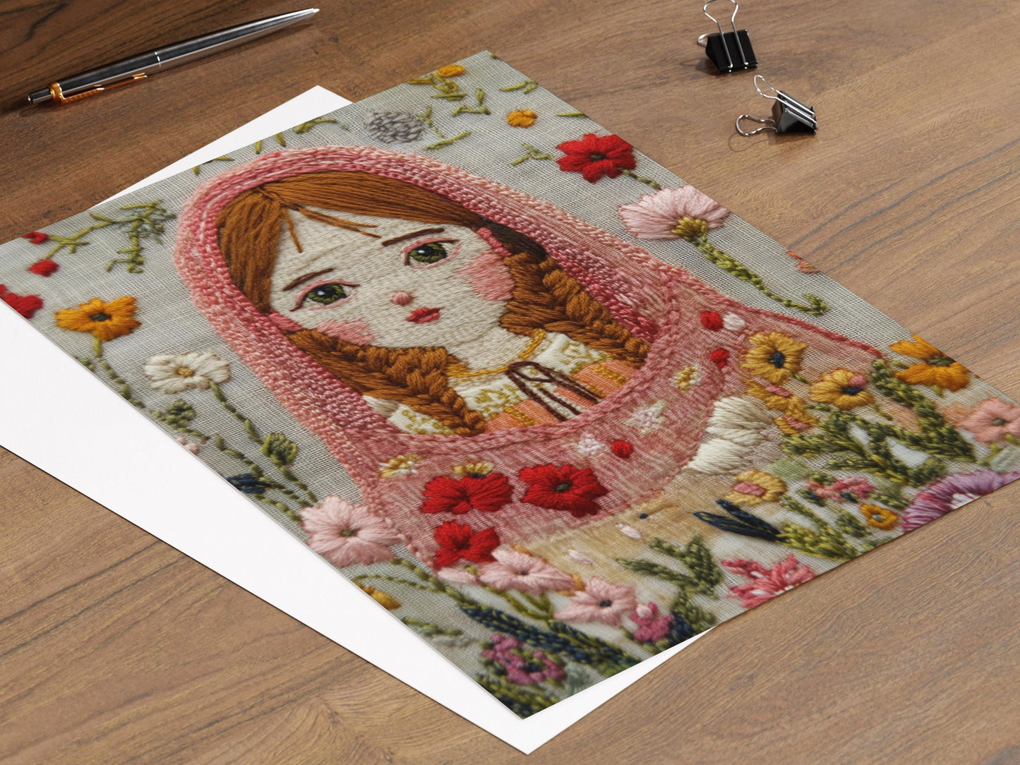 Affiche Art de la Broderie Serbe – Poster Décor Mural Folklore Balkan