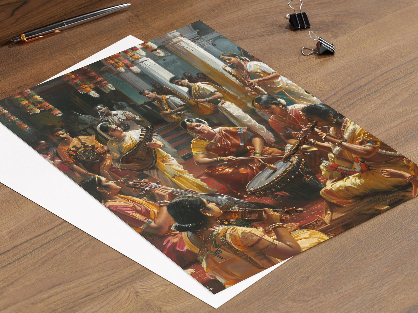 Affiche Concert de Musique Tamoul – Impression Artistique de Culture Sud-Indienne