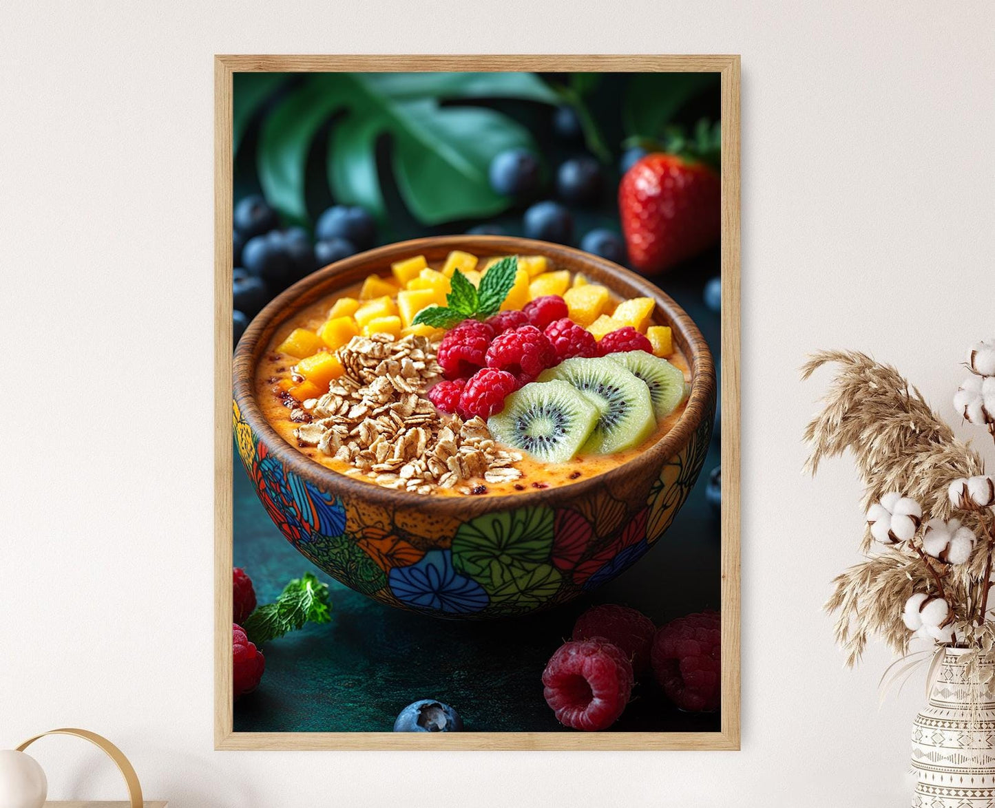 Affiche Bol Açaï Brésilien – Art Tropical pour Cuisine Vibrante