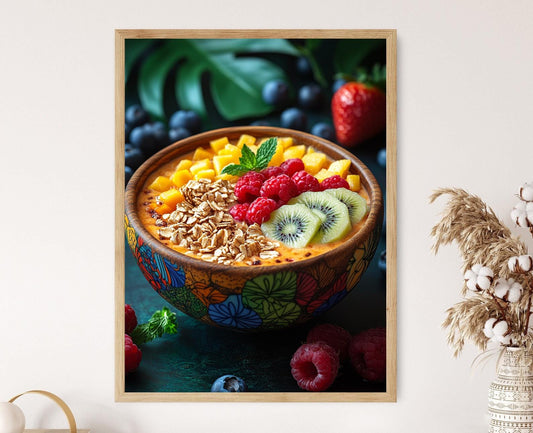 Affiche Bol Açaï Brésilien – Art Tropical pour Cuisine Vibrante