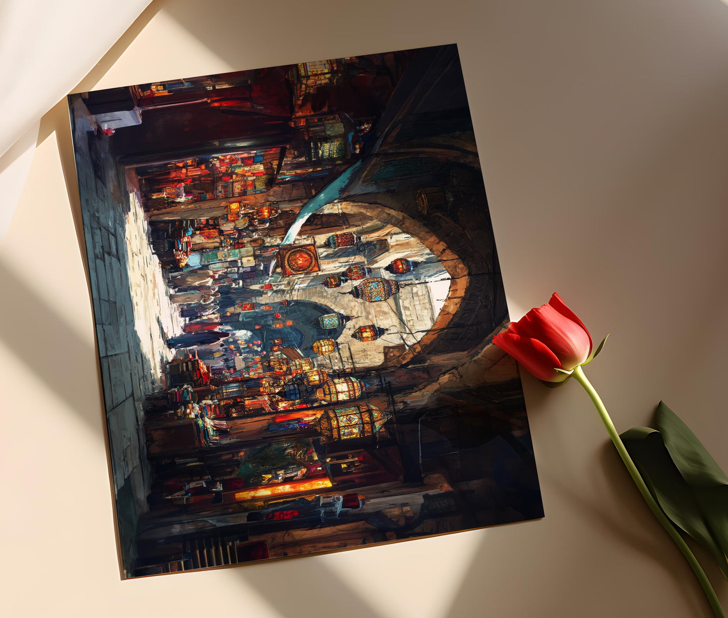 Affiche Souk Al-Hamidiyah – Poster Décor du Marché Syrien