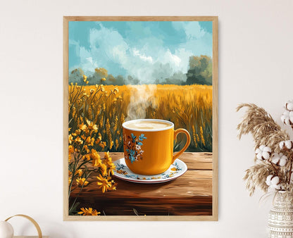 Affiche Punjabi Kadak Chai – Illustration de Kulhad, Art Mural Boisson