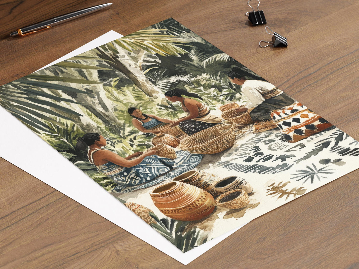 Affiche Tiwi Islander – Art de tissage de paniers aborigène