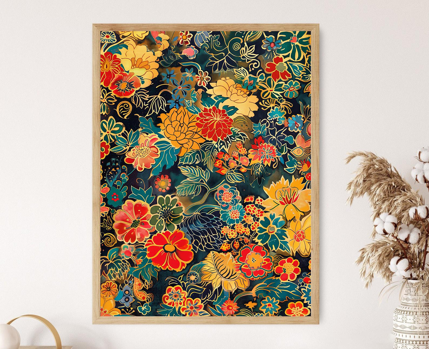 Affiche Art Batik – Poster Motifs Indonésiens Intriqués