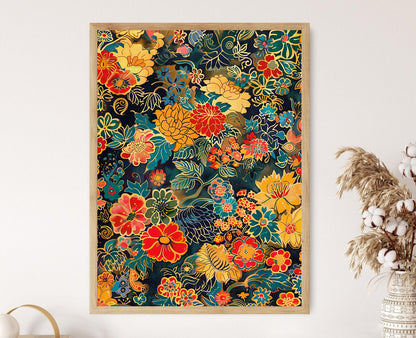 Affiche Art Batik – Poster Motifs Indonésiens Intriqués