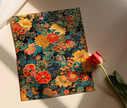 Affiche Art Batik – Poster Motifs Indonésiens Intriqués