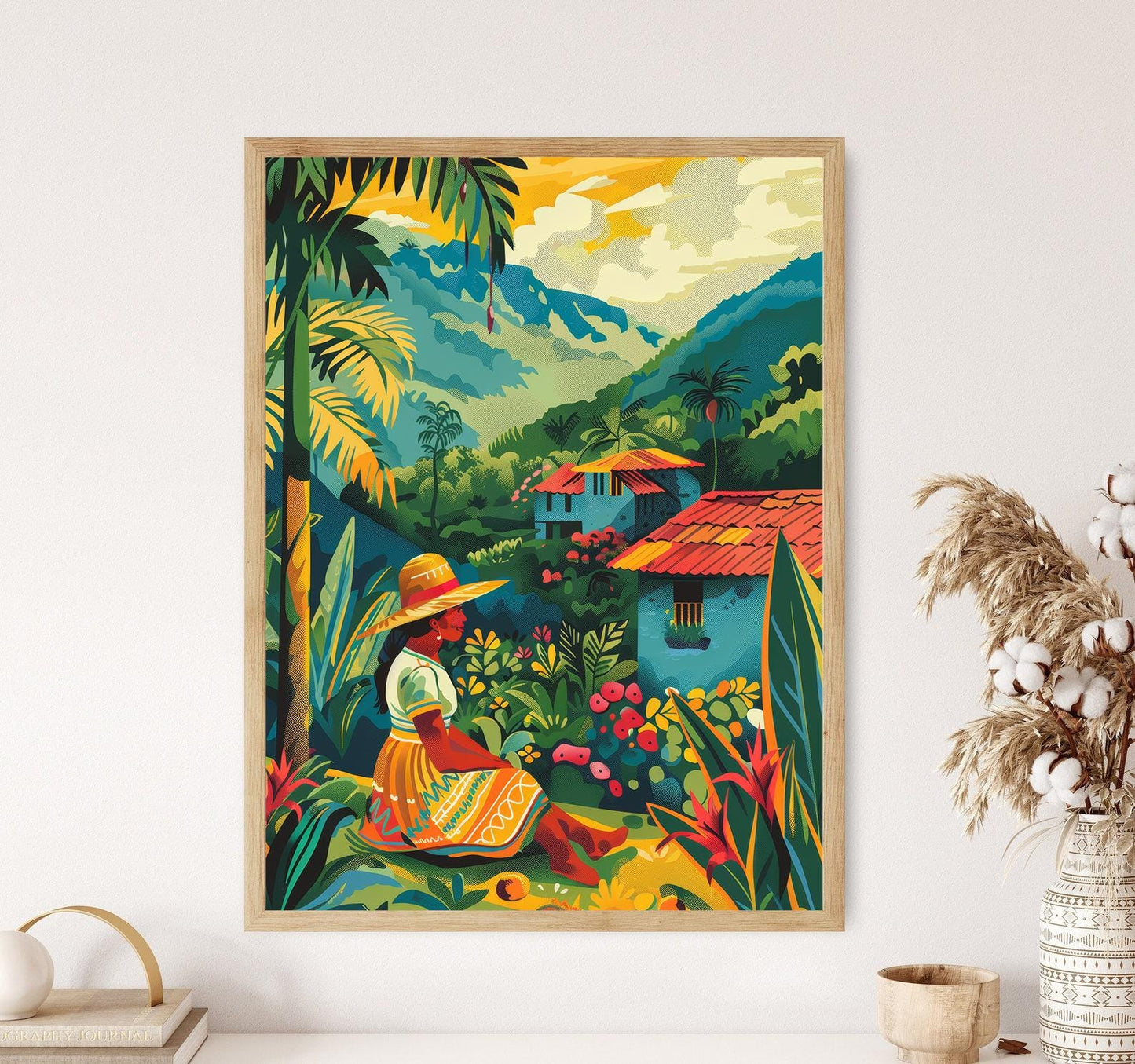 Affiche Région du Café Colombien – Poster Voyage Authentique