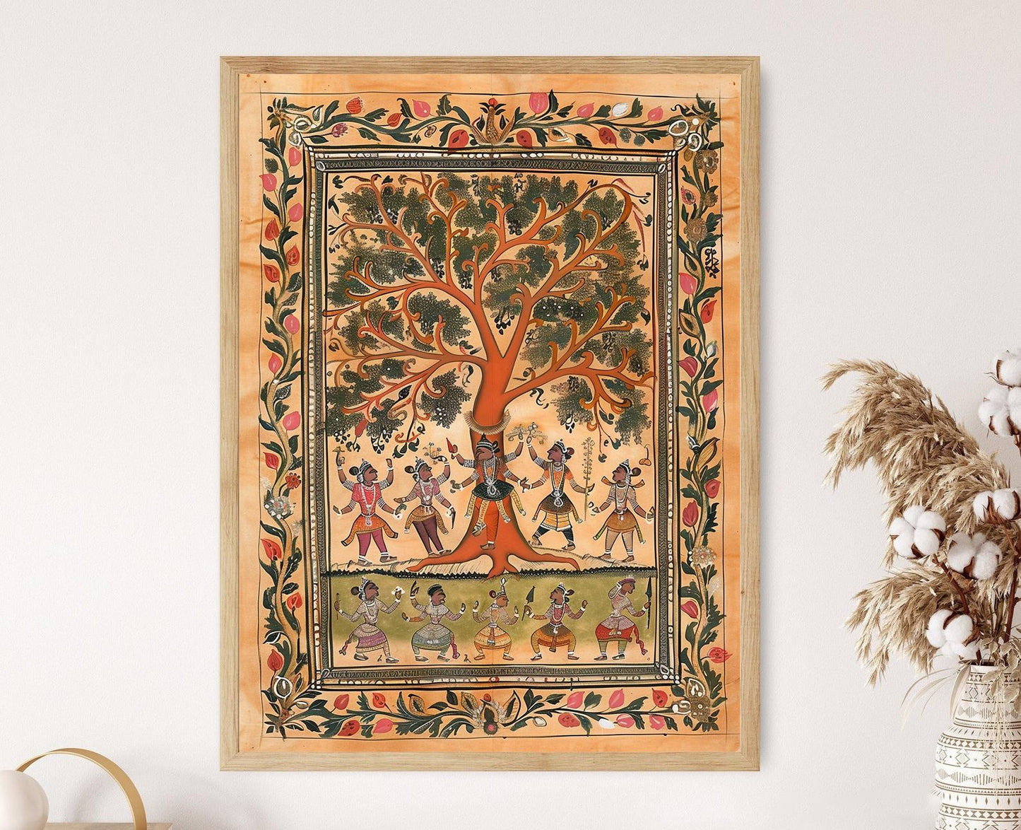 Affiche Patachitra – Impression d'Art Populaire Indien Traditionnel