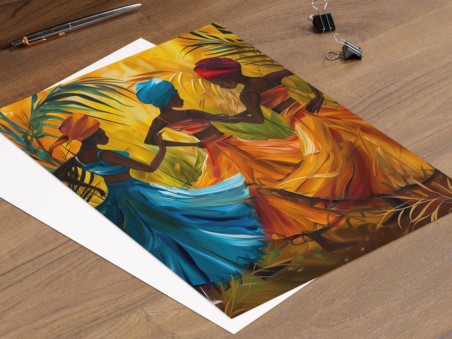 Affiche Danseurs Jamaïcains – Poster Art de la Célébration Caraïbe