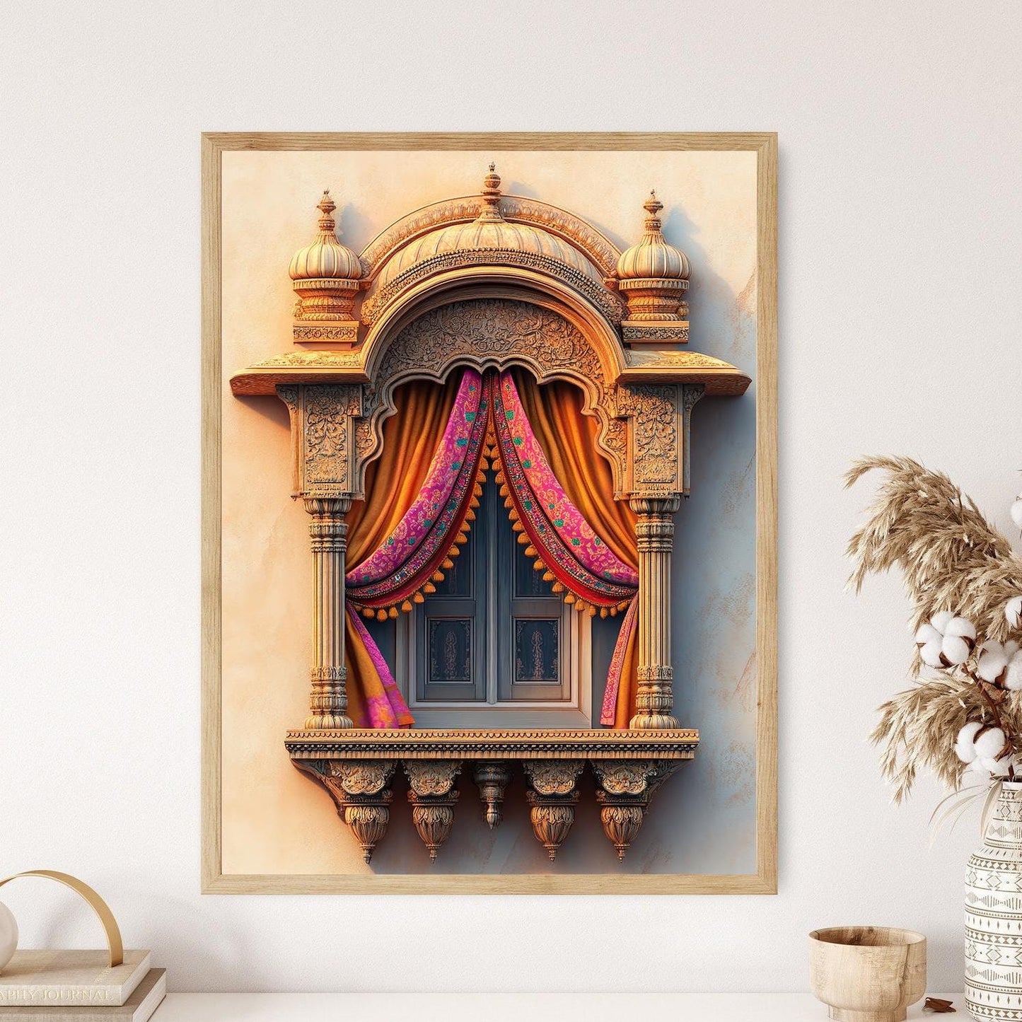 Affiche Jharokha du Rajasthan – Poster Art de l'Architecture Indienne