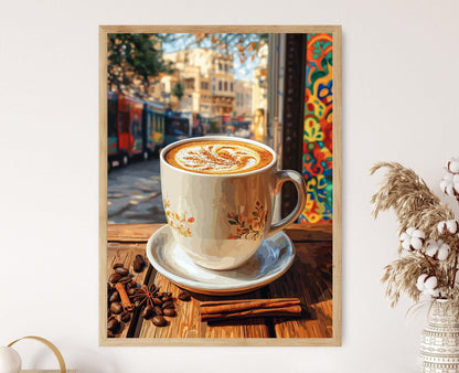 Affiche Art du Café Pakistanais – Illustration de Mug en Céramique