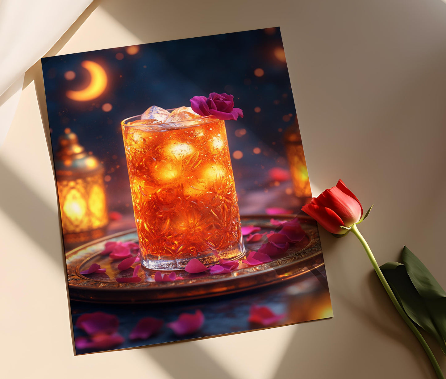 Affiche Rooh Afza – Illustration de boisson festive pour le Ramadan