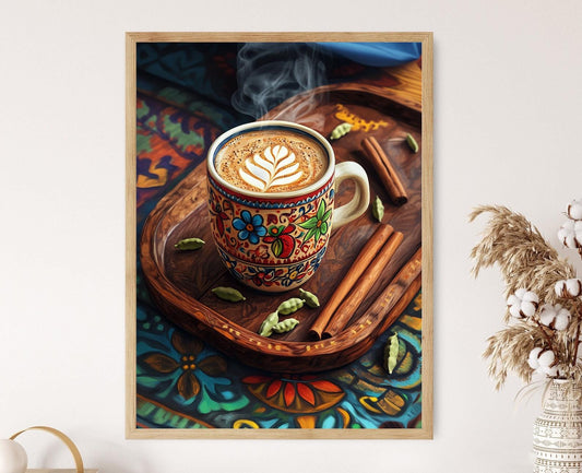 Affiche Chai Pakistanais – Illustration Doodh Pati pour Restaurant