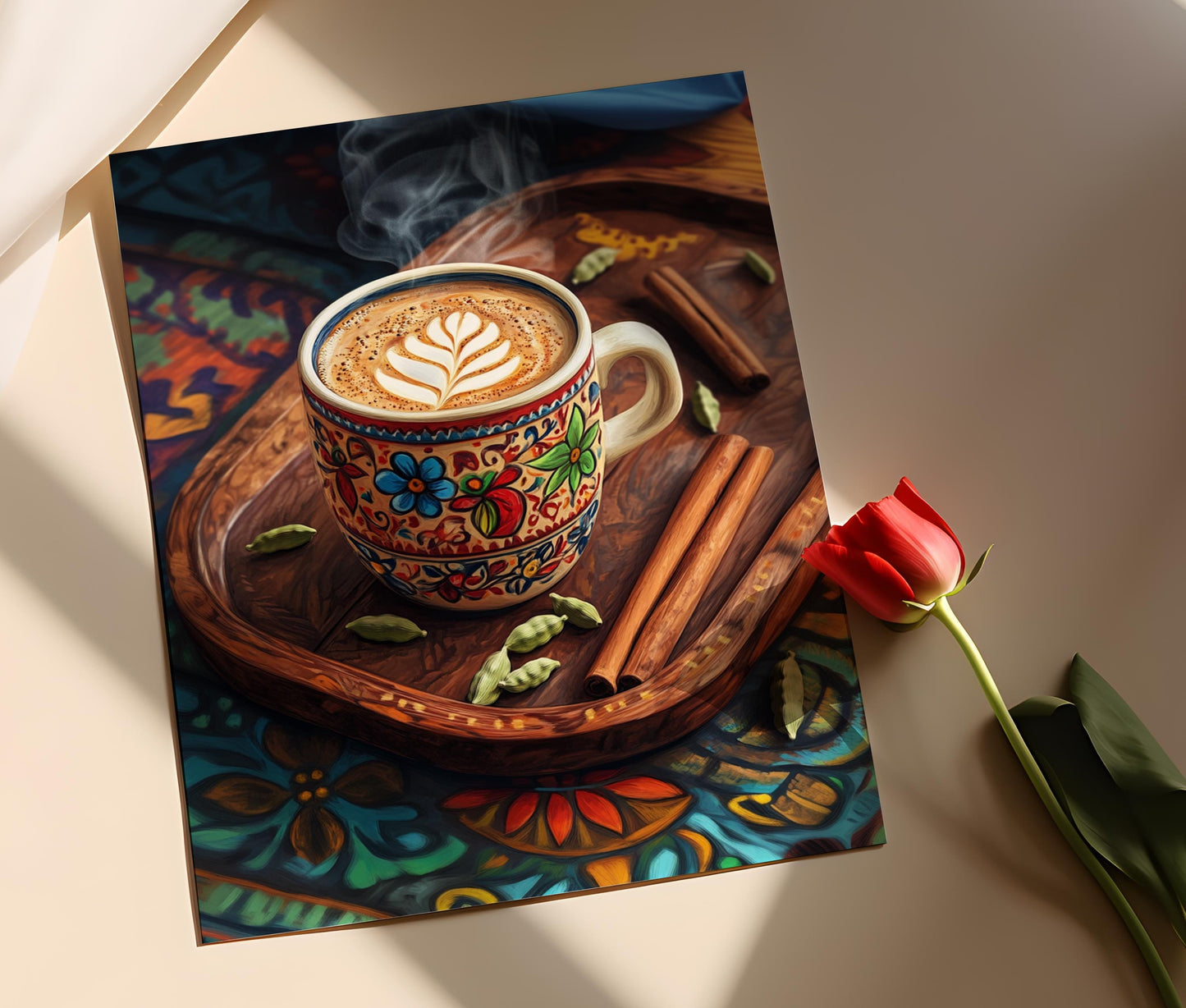 Affiche Chai Pakistanais – Illustration Doodh Pati pour Restaurant