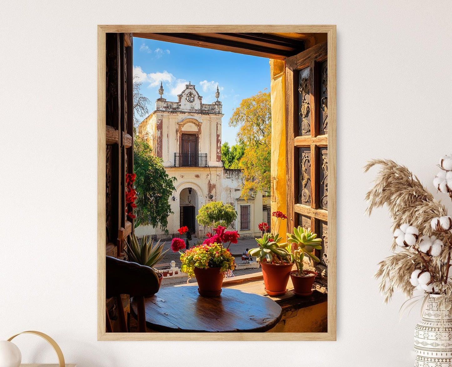 Affiche Asunción, Paraguay – Impression Art Coloniale et Succulentes