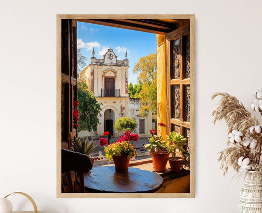 Affiche Asunción, Paraguay – Impression Art Coloniale et Succulentes