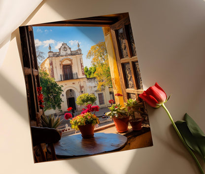 Affiche Asunción, Paraguay – Impression Art Coloniale et Succulentes