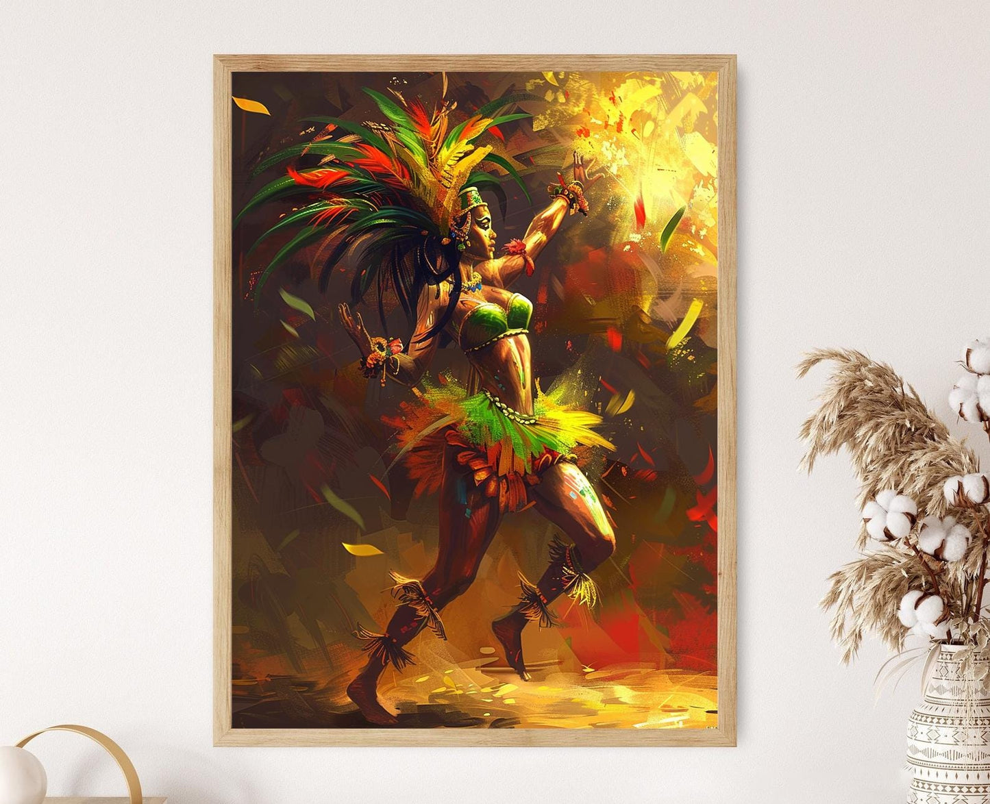Affiche Danseuse Samba – Illustration Carnaval Brésilien