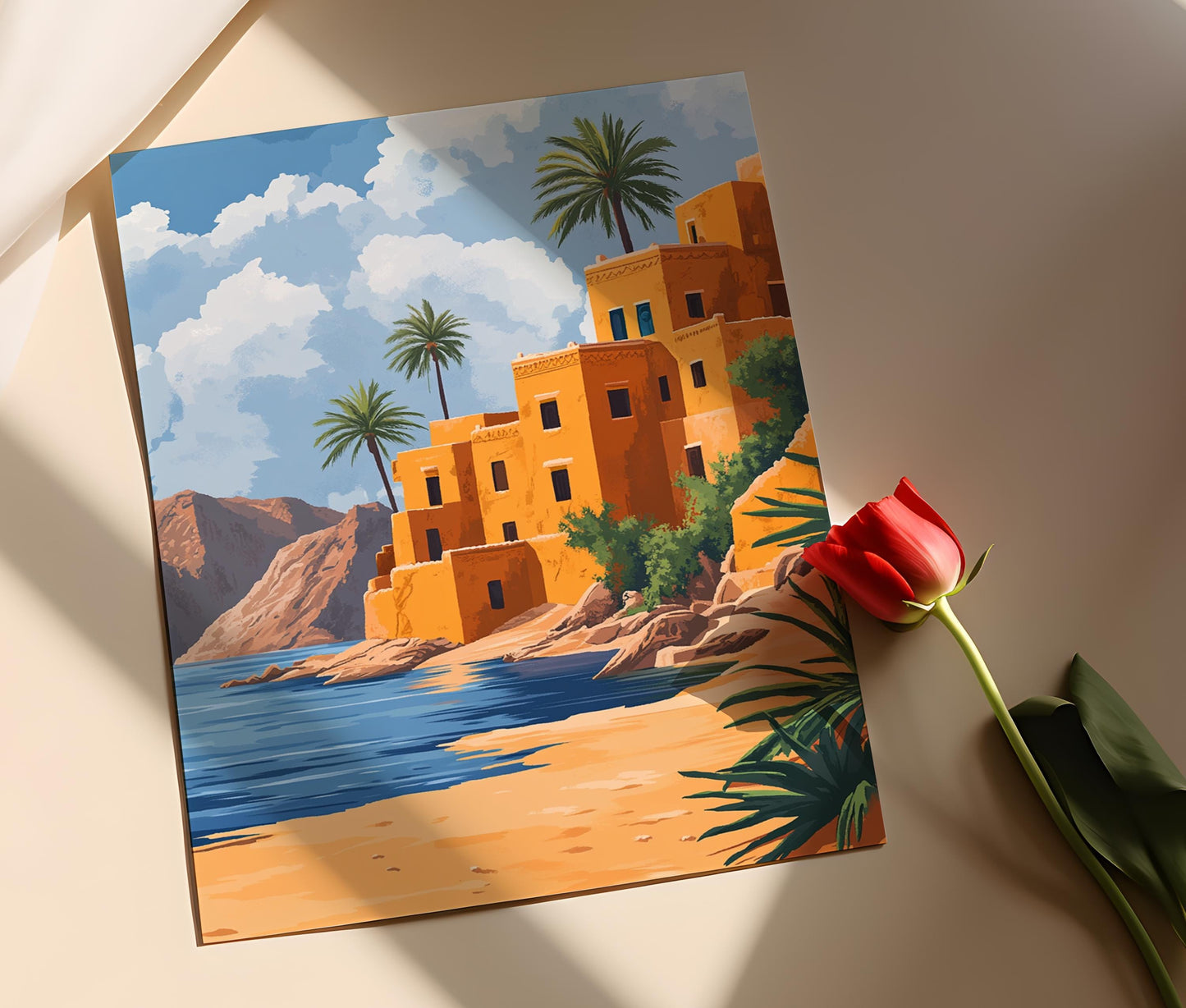 Affiche Maisons Nubiennes du Soudan – Poster Décor Ethnique Murale