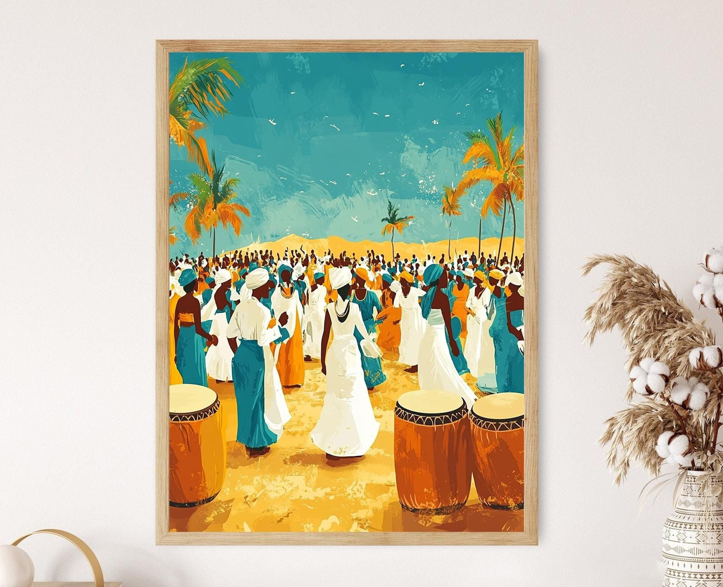 Affiche de Mariage Soudanais – Illustration Vecteur Traditionnelle