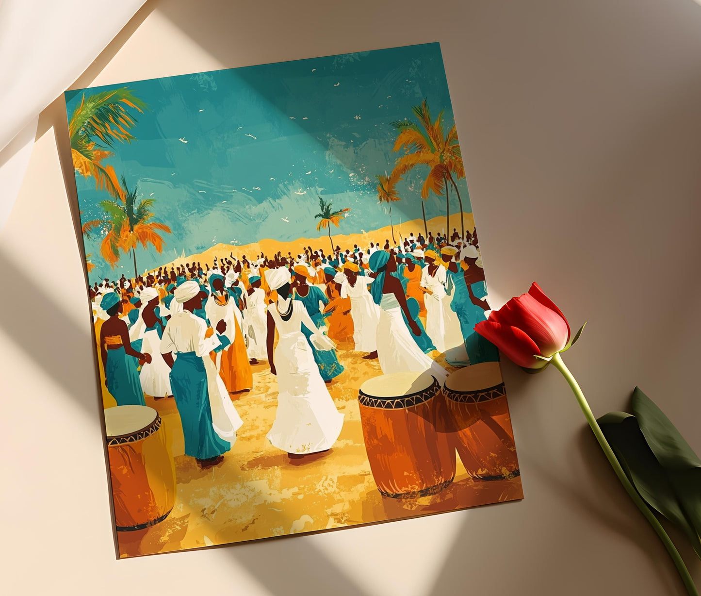 Affiche de Mariage Soudanais – Illustration Vecteur Traditionnelle