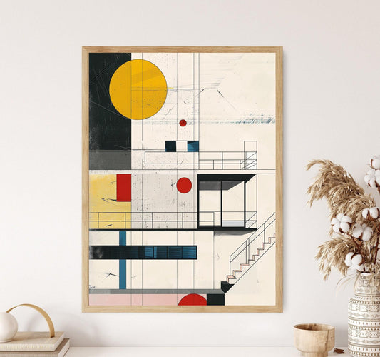 Affiche Bauhaus – Illustration du Mouvement Allemand Moderne