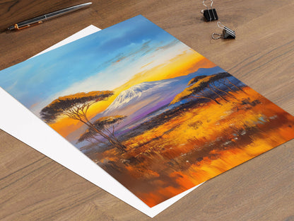 Affiche Lever de soleil sur le Kilimandjaro – Décor mural africain