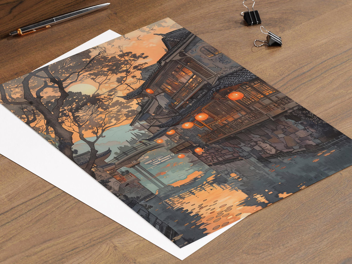 Affiche Moderne de Hiroshi Yoshida – Impression Élégante de la Nature